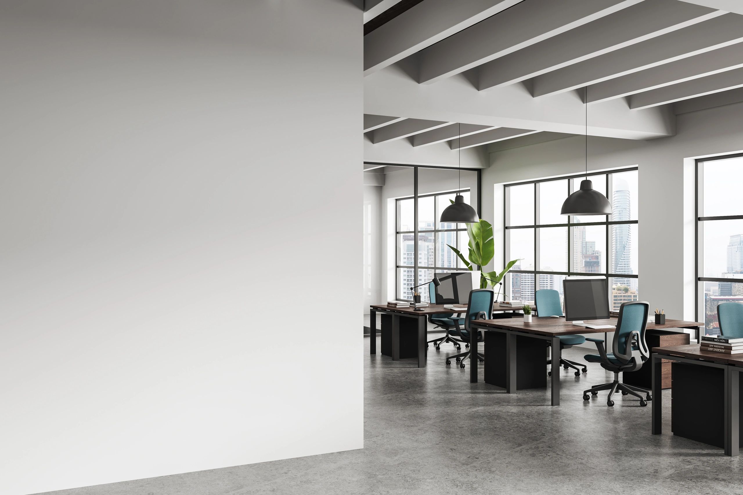 clean office modern workspace Hamilton